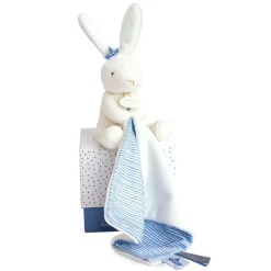 Doudou & Compagnie                    Lapin pantin avec mouchoir    Bleu            10 cm