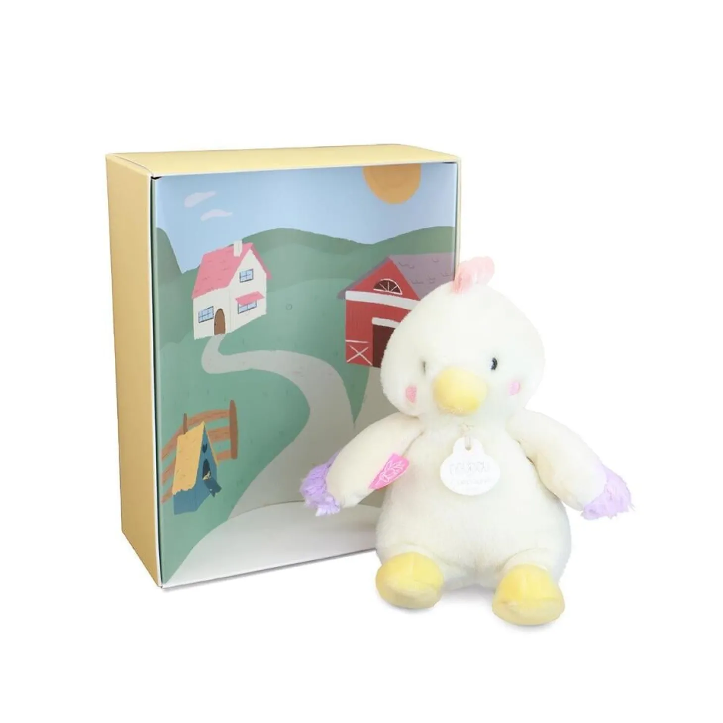 Doudou & Compagnie Les Doudous de la ferme avec boites sonores Multicolore 17 cm