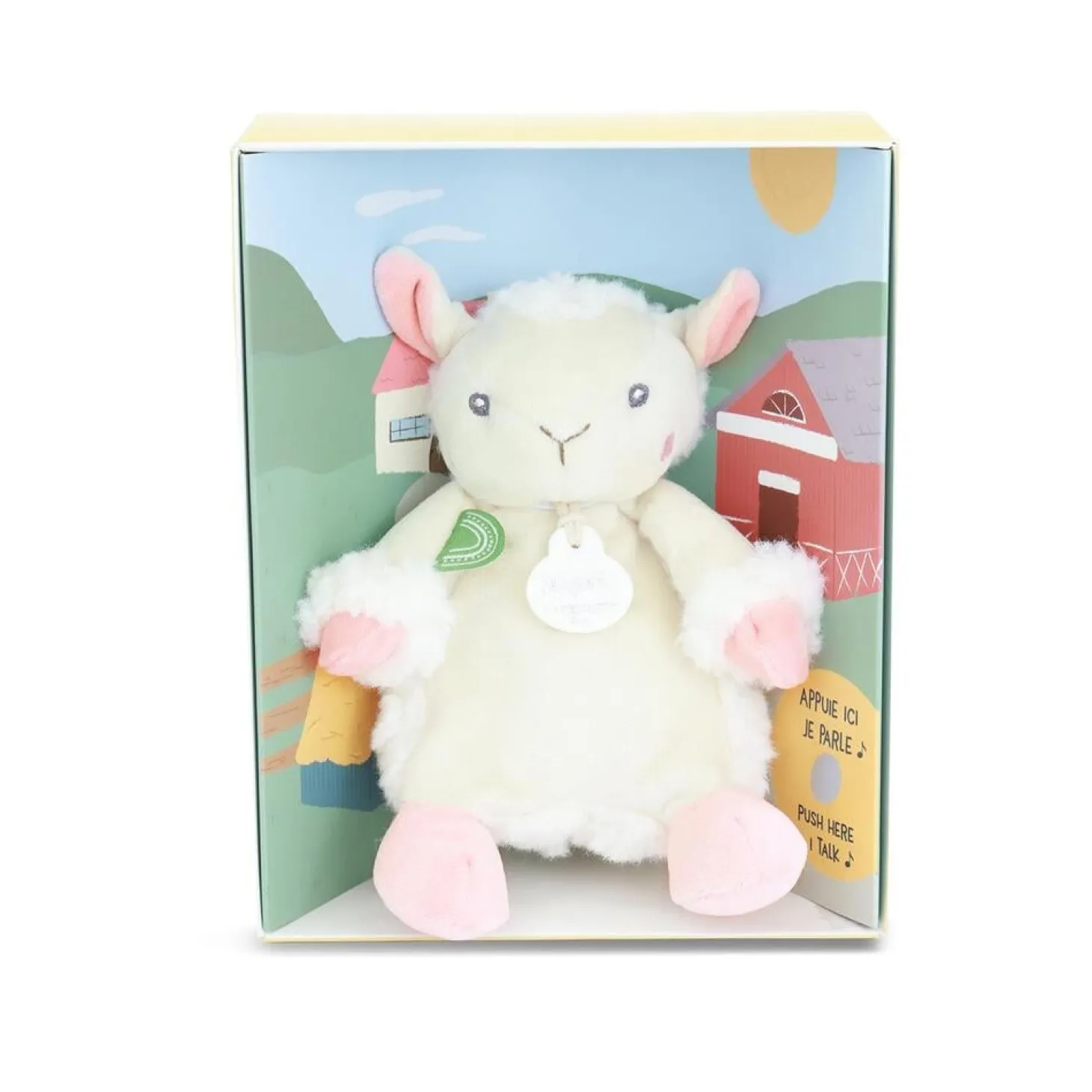 Doudou & Compagnie Les Doudous de la ferme avec boites sonores Multicolore 17 cm