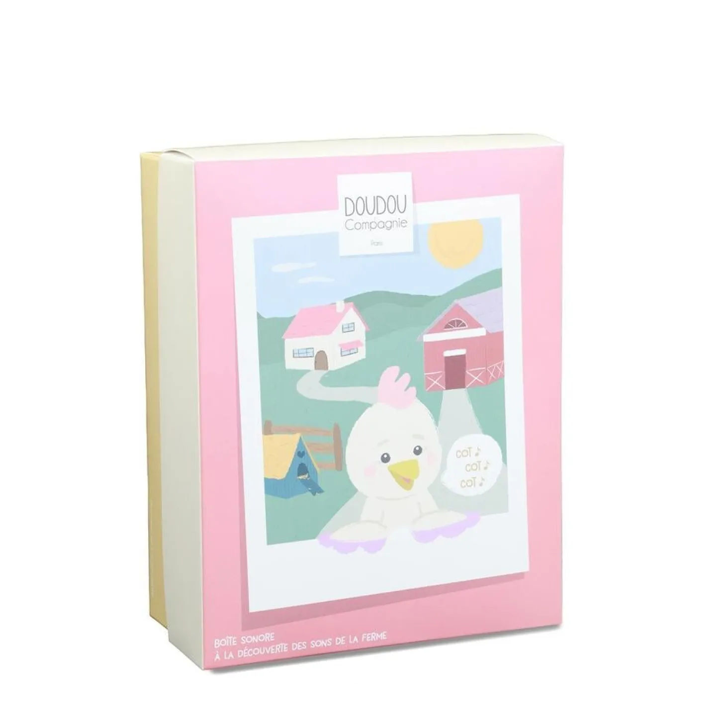 Doudou & Compagnie Les Doudous de la ferme avec boites sonores Multicolore 17 cm