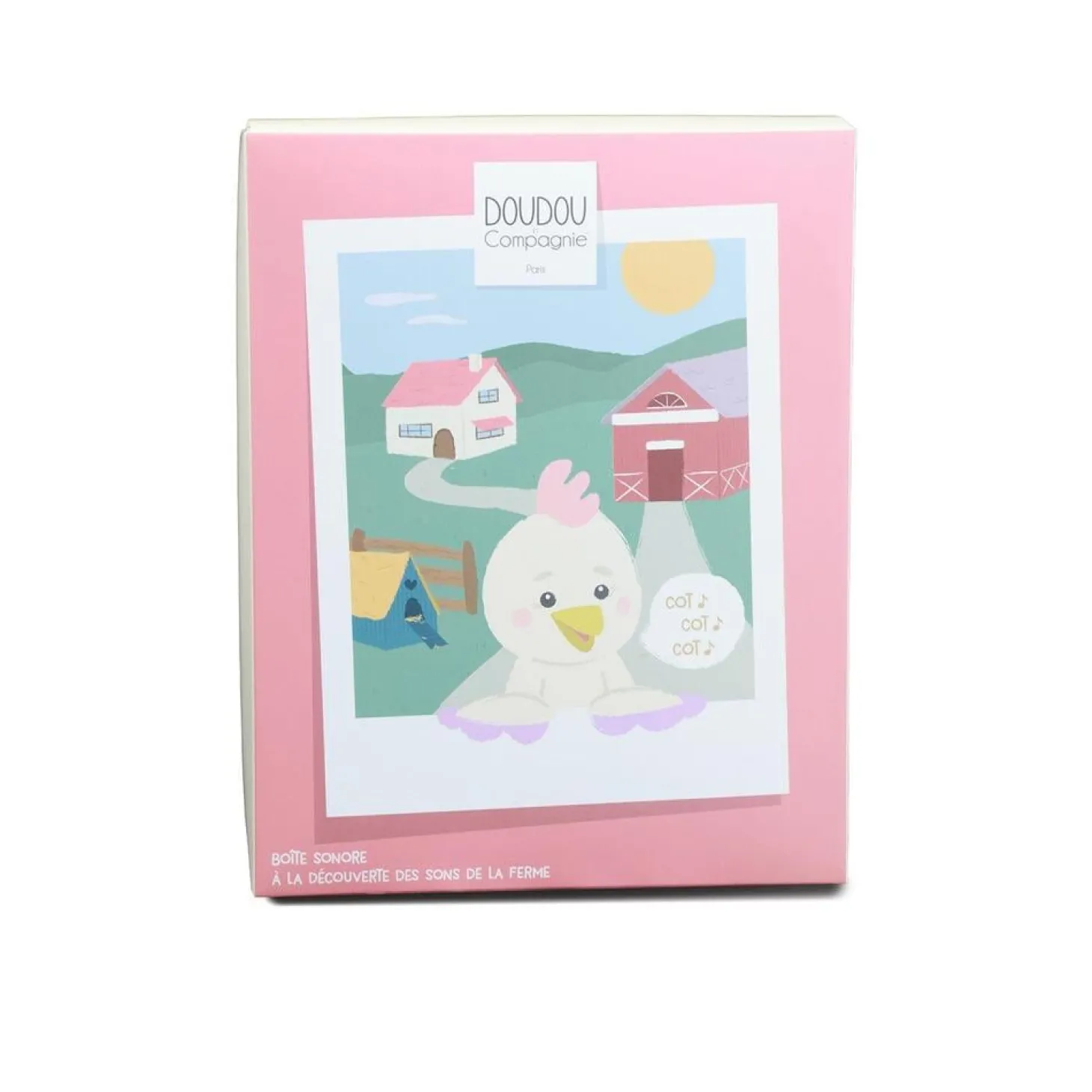 Doudou & Compagnie Les Doudous de la ferme avec boites sonores Multicolore 17 cm