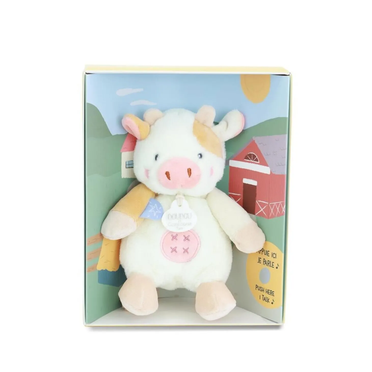 Doudou & Compagnie Les Doudous de la ferme avec boites sonores Multicolore 17 cm