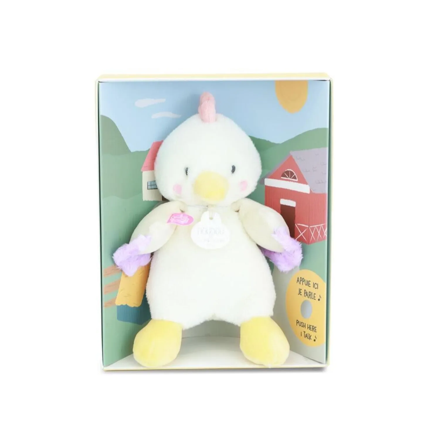 Doudou & Compagnie Les Doudous de la ferme avec boites sonores Multicolore 17 cm