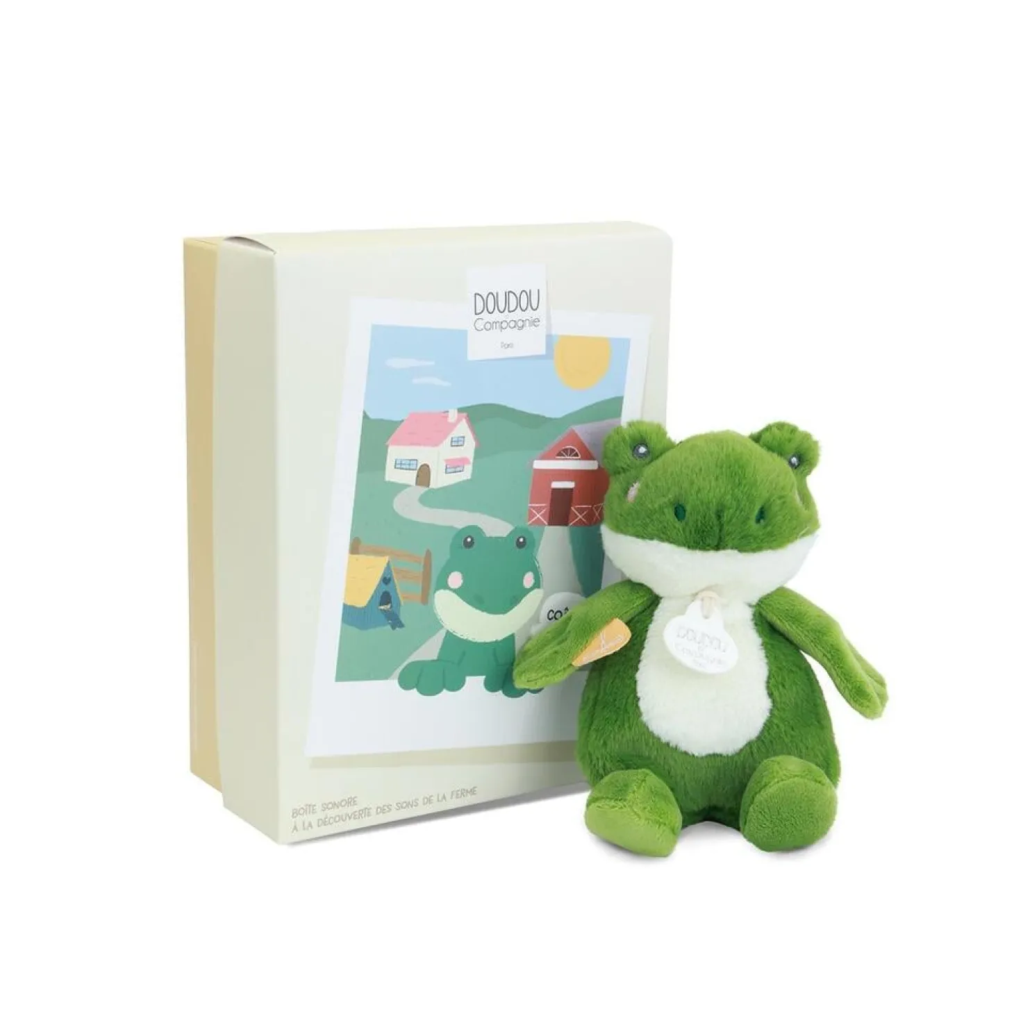 Doudou & Compagnie Les Doudous de la ferme avec boites sonores Multicolore 17 cm