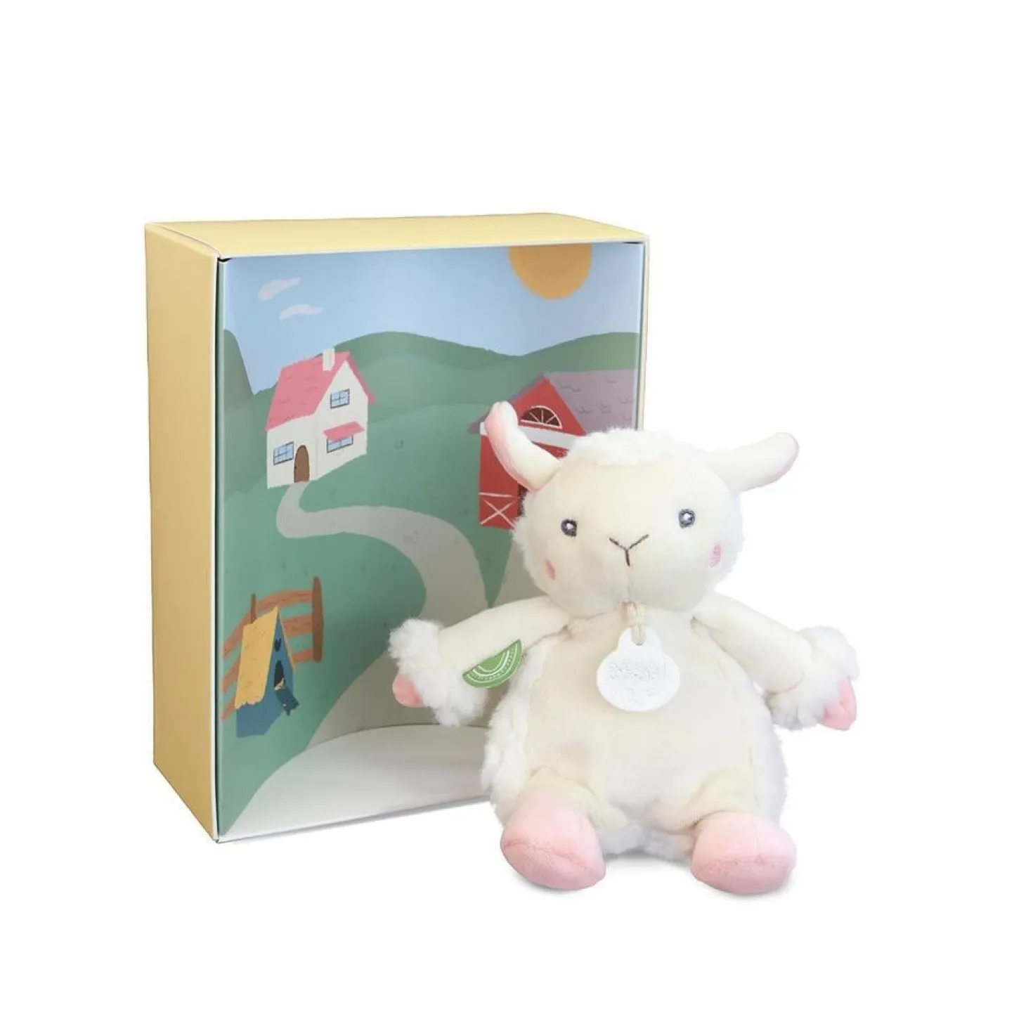 Doudou & Compagnie Les Doudous de la ferme avec boites sonores Multicolore 17 cm
