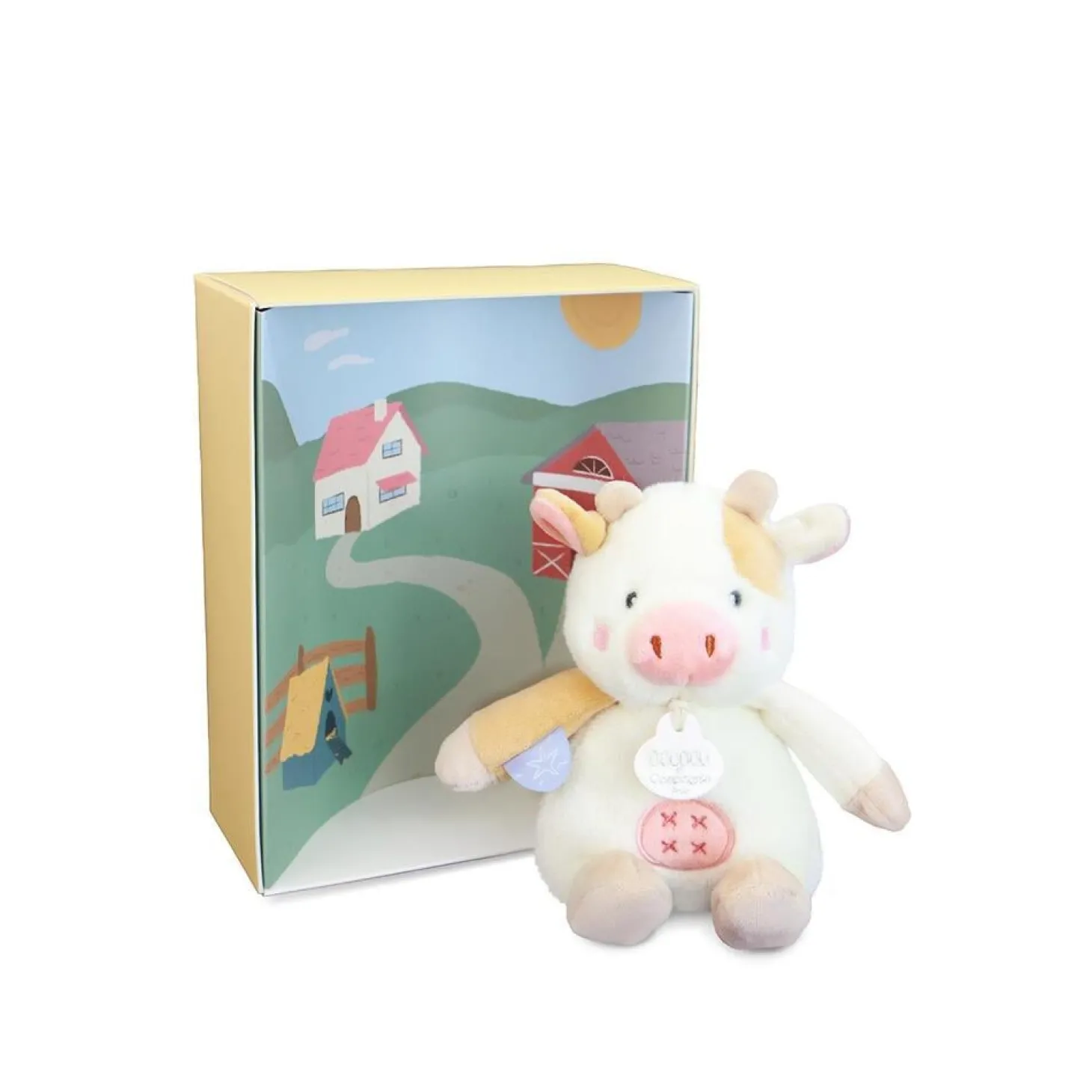 Doudou & Compagnie Les Doudous de la ferme avec boites sonores Multicolore 17 cm
