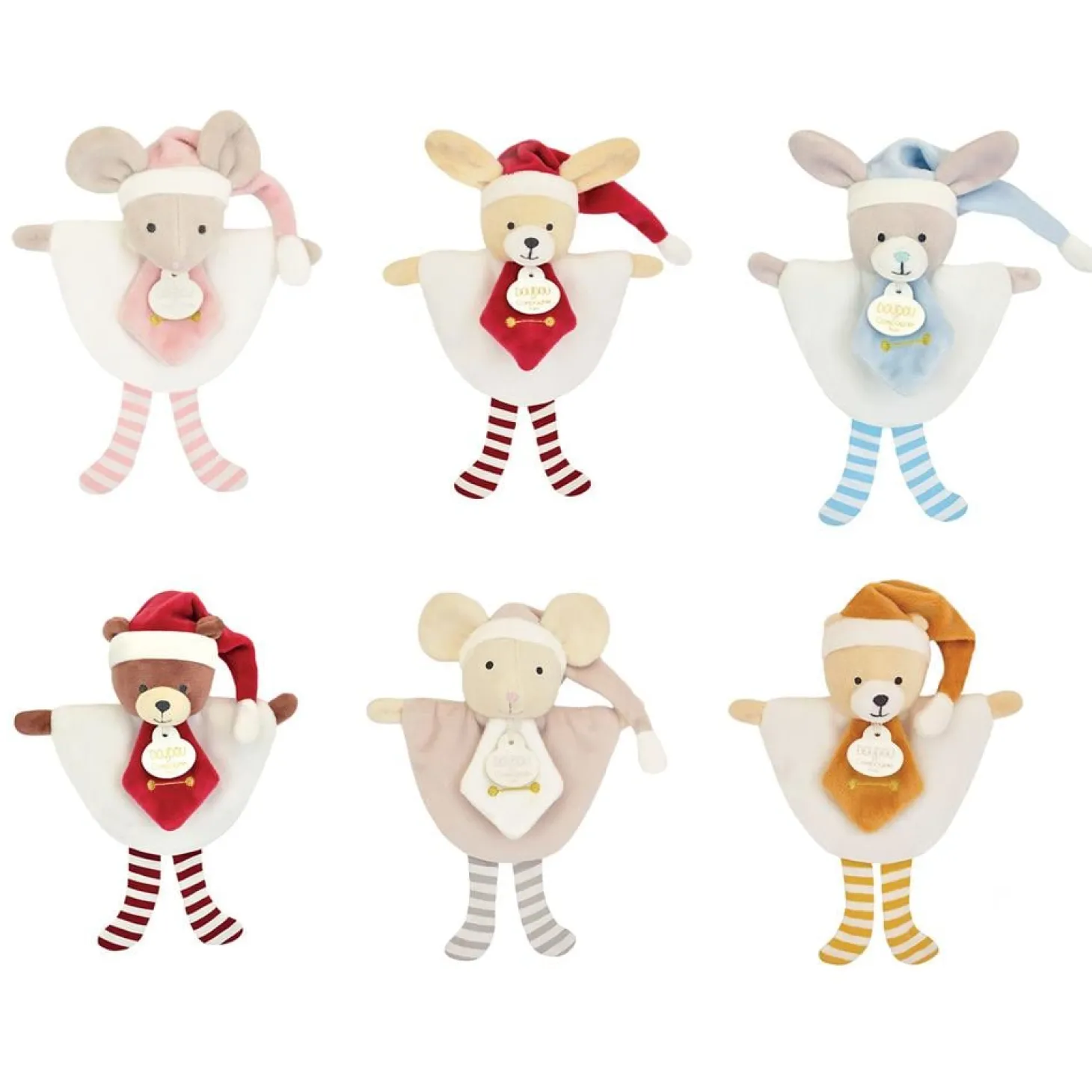 Doudou & Compagnie Les petits lutins de Noël– 1 modèle parmi 6 (envoyé aléatoirement) Multicouleur