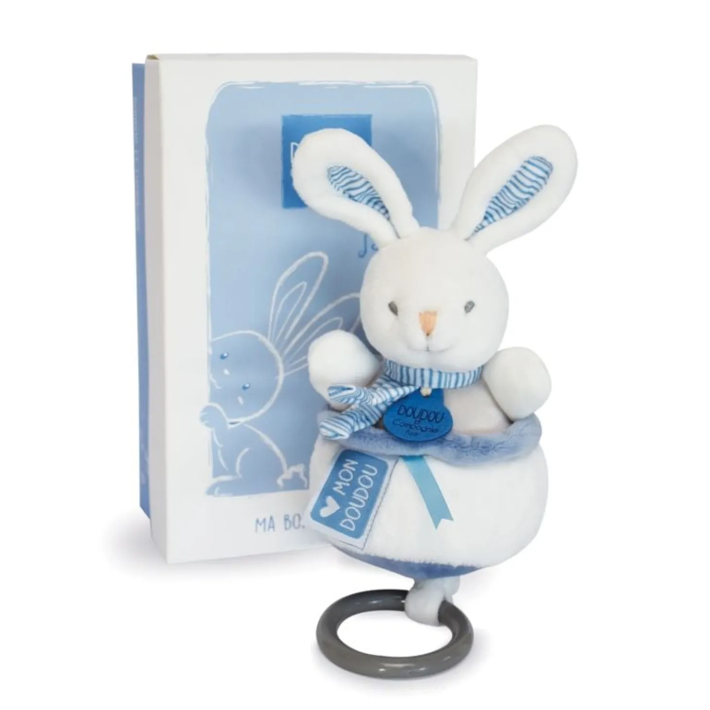 Doudou & Compagnie MELI-MELO assortiment BOITES A MUSIQUE Multicouleur 20 cm