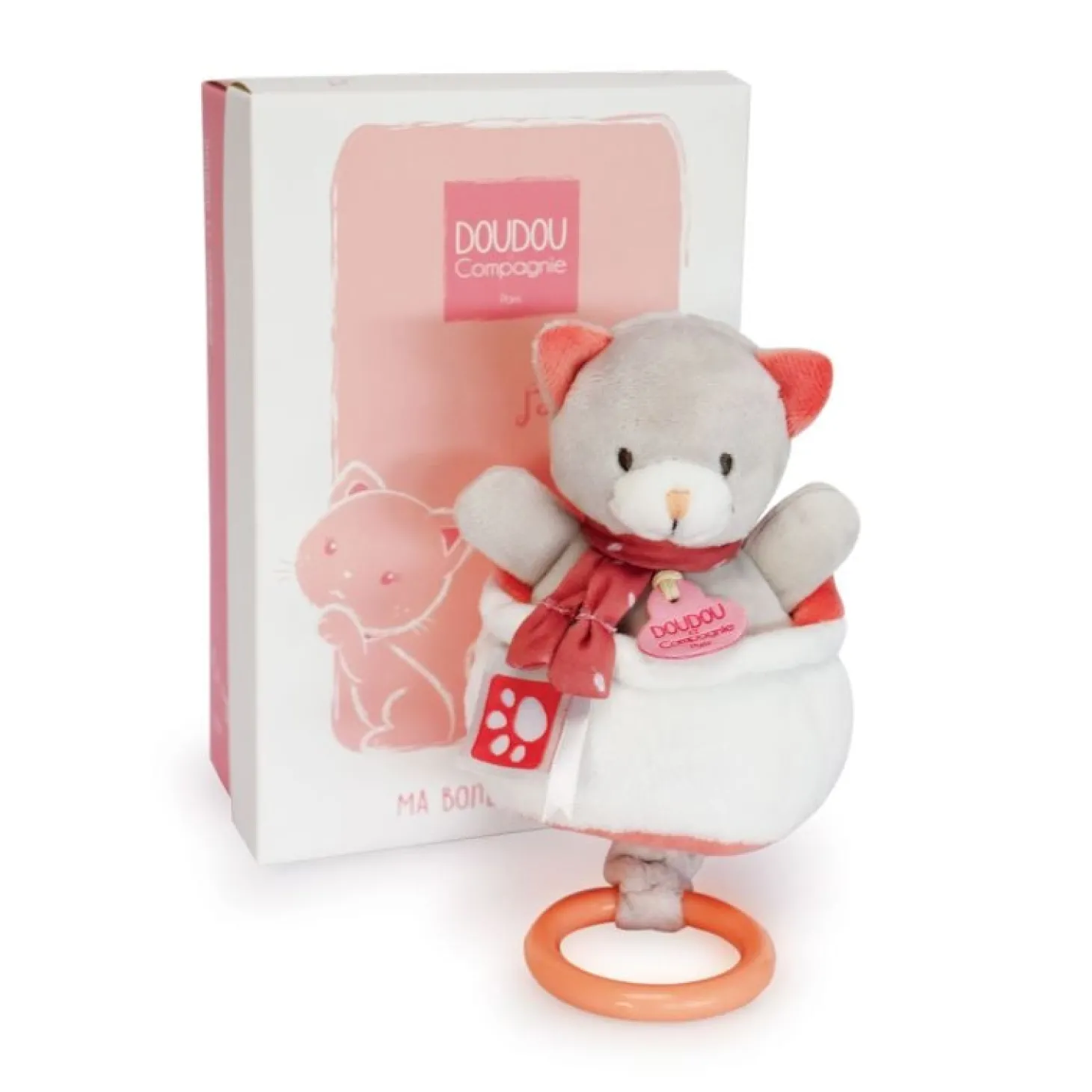 Doudou & Compagnie MELI-MELO assortiment BOITES A MUSIQUE Multicouleur 20 cm