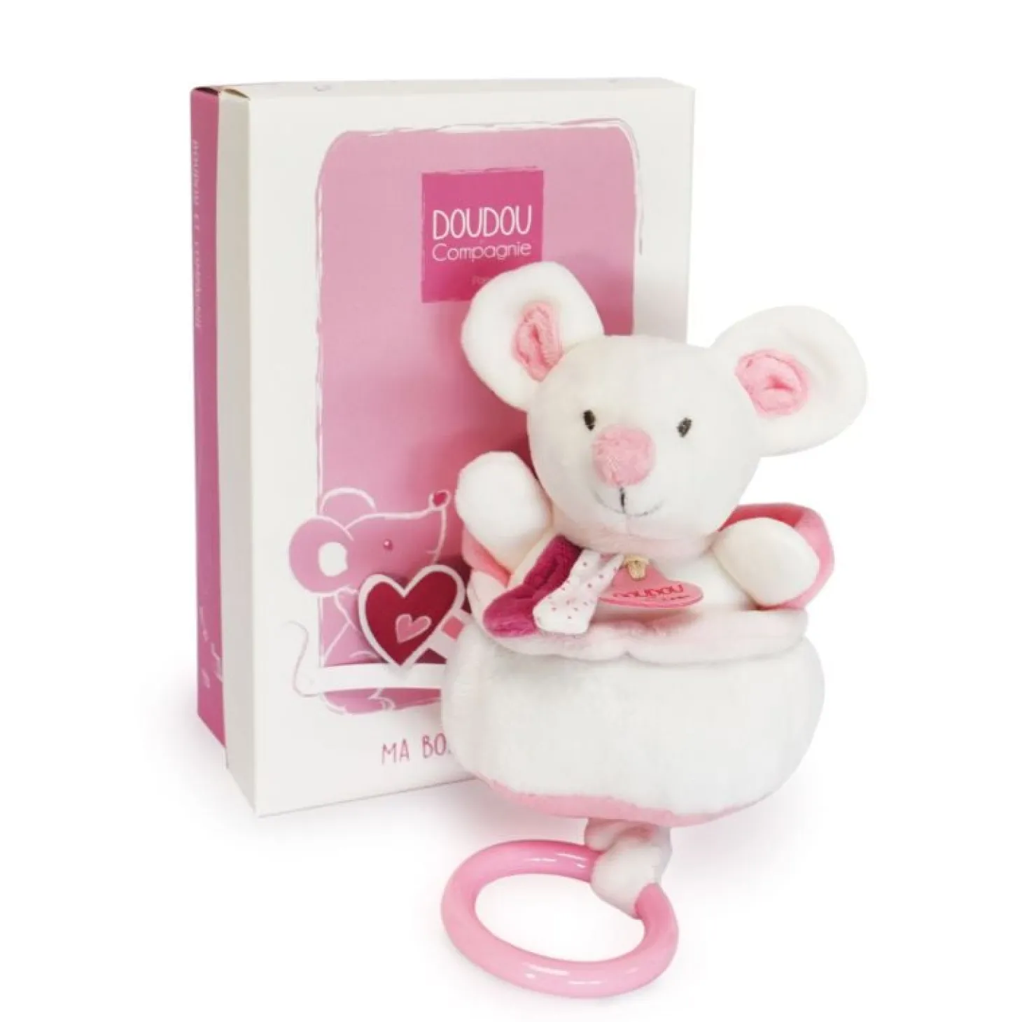 Doudou & Compagnie MELI-MELO assortiment BOITES A MUSIQUE Multicouleur 20 cm