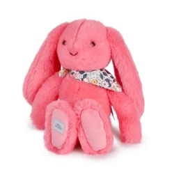 Doudou & Compagnie                    Peluche Lapin Fleurette    Corail
