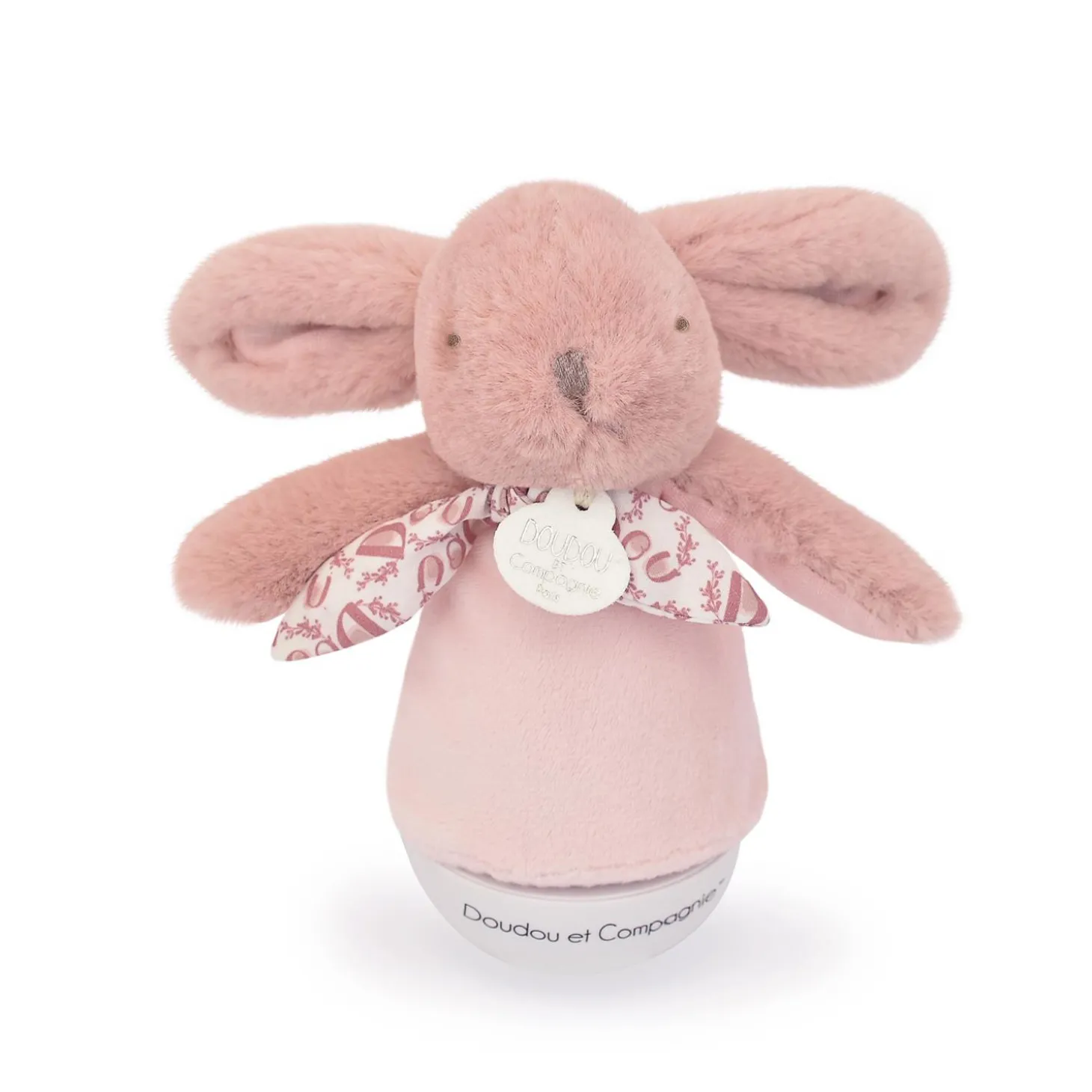 Doudou & Compagnie Peluche musicale Lapin Culbuto Rose