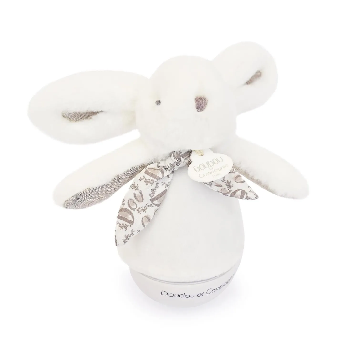 Doudou & Compagnie Peluche musicale Lapin Culbuto Blanc