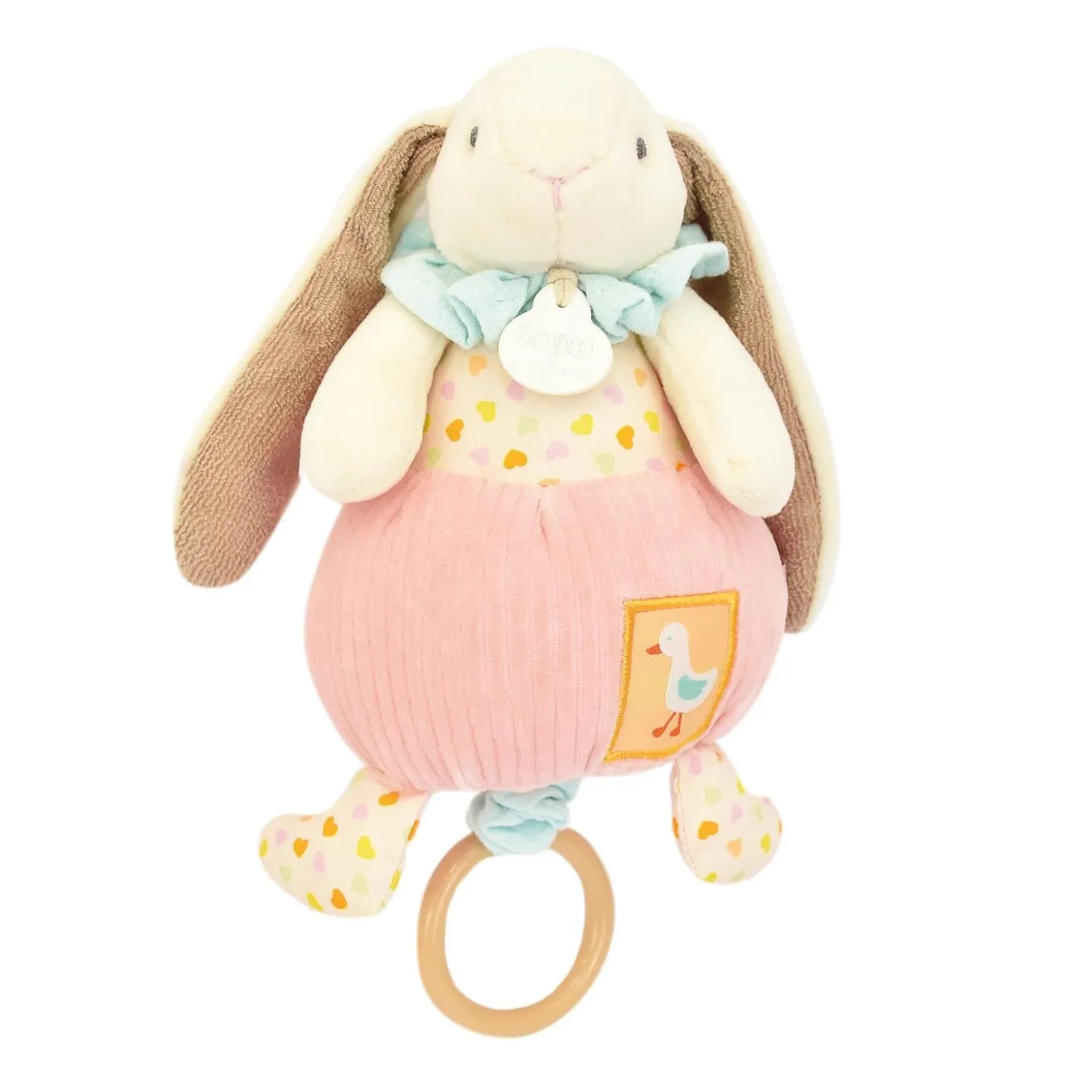 Doudou & Compagnie Peluche musicale lapin ciboulette Rose