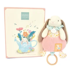 Doudou & Compagnie Peluche musicale lapin ciboulette Rose