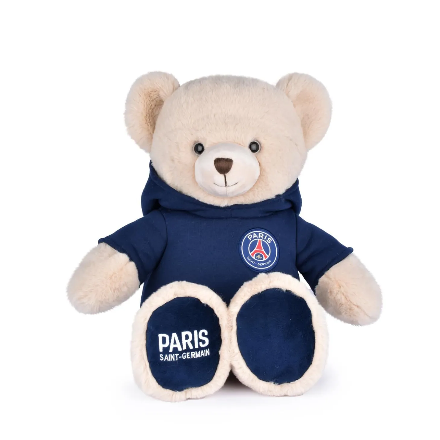 Doudou & Compagnie Peluche Ours à capuche PSG Beige