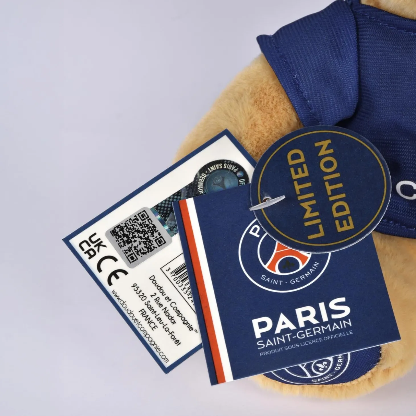Doudou & Compagnie Peluche Ours Champions PSG Marron