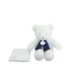 Doudou & Compagnie Peluche ours pantin clair de lune Blanc 30 cm