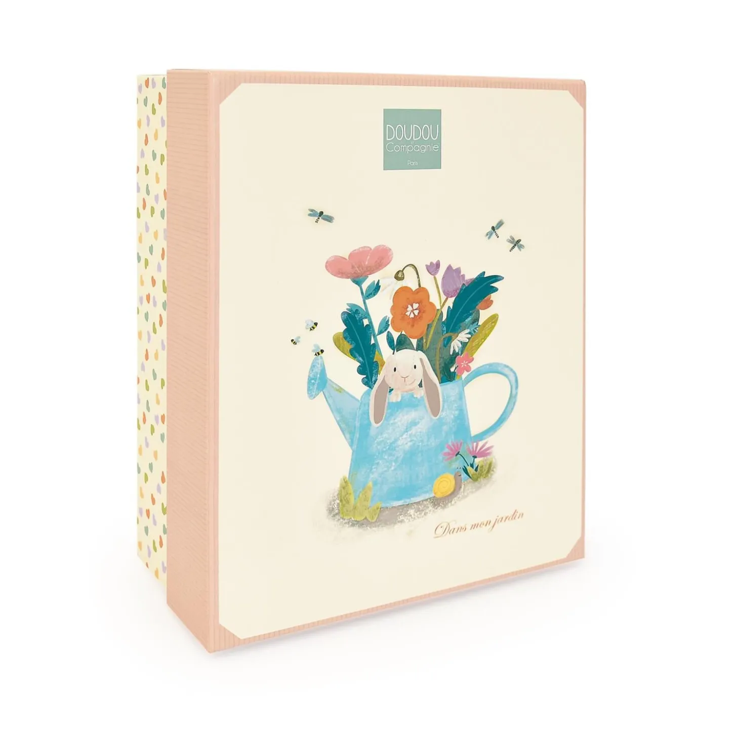 Doudou & Compagnie Peluche pantin lapin ciboulette Rose