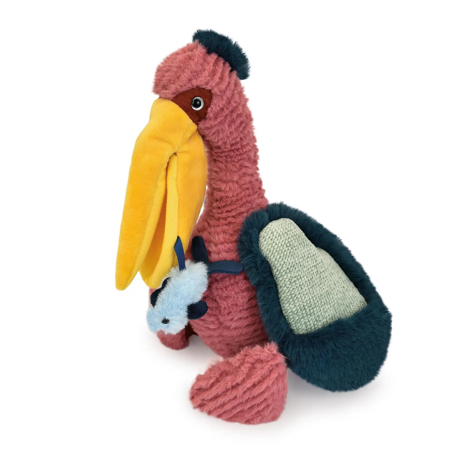 Doudou & Compagnie Peluche trésors marins Pélican Bleu