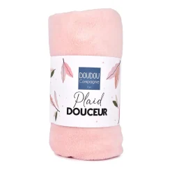 Doudou & Compagnie                    Plaid douceur    Rose            70x100 cm