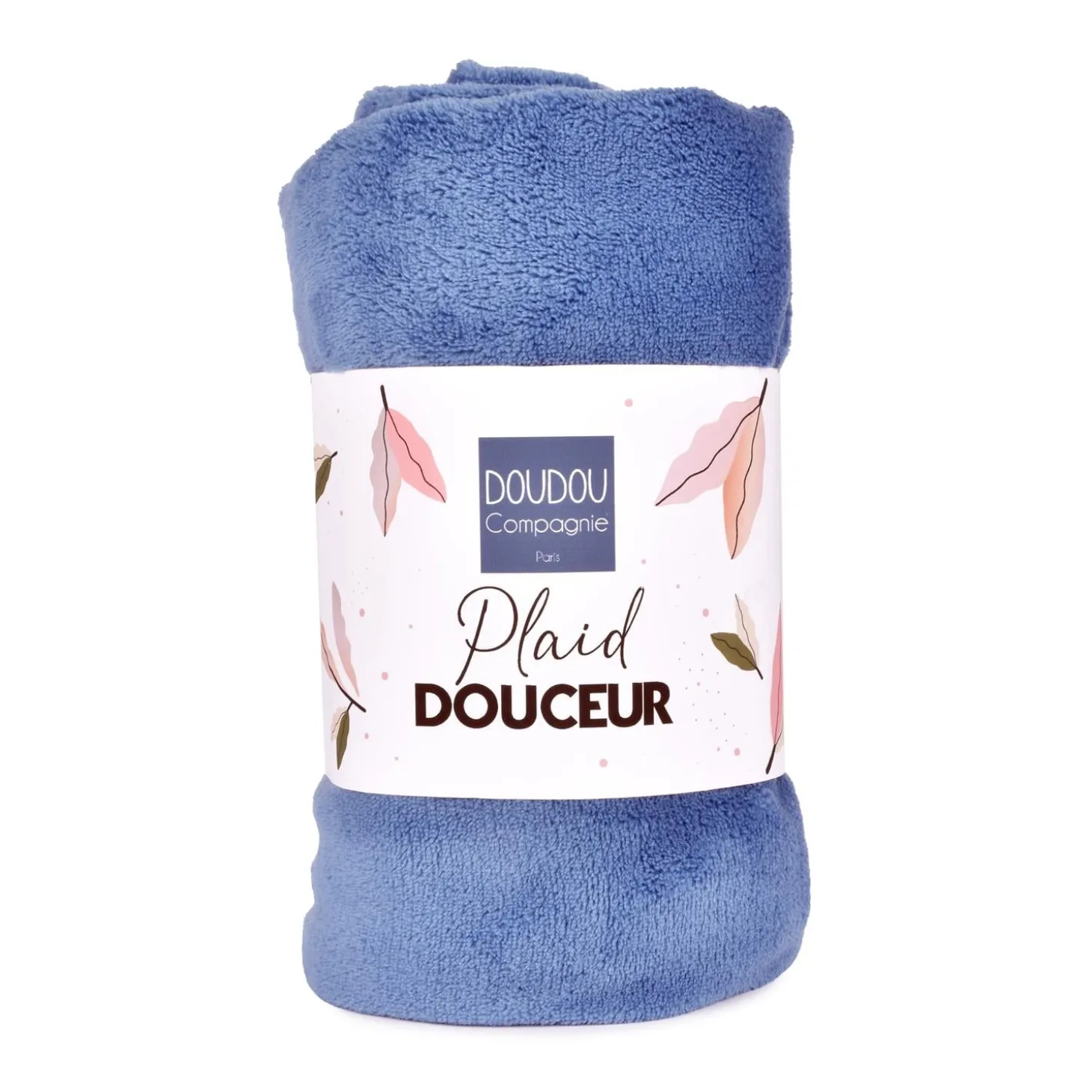 Doudou & Compagnie Plaid douceur Bleu Jean 70x100 cm