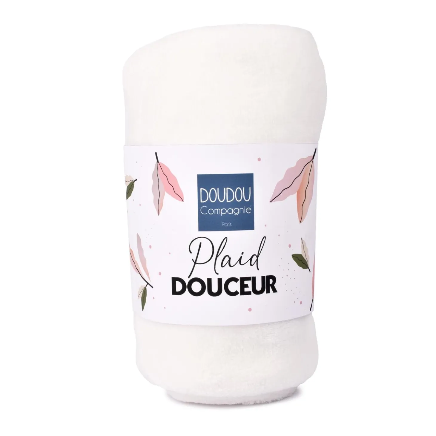 Doudou & Compagnie Plaid douceur Blanc 70x100 cm