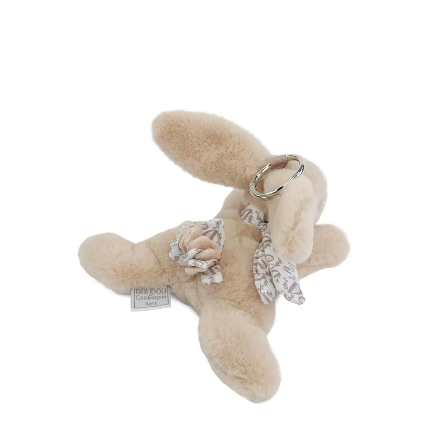 Doudou & Compagnie Porte-clés bijoux de 6 sacs assortis Lapin doudou Multicolore 16 cm