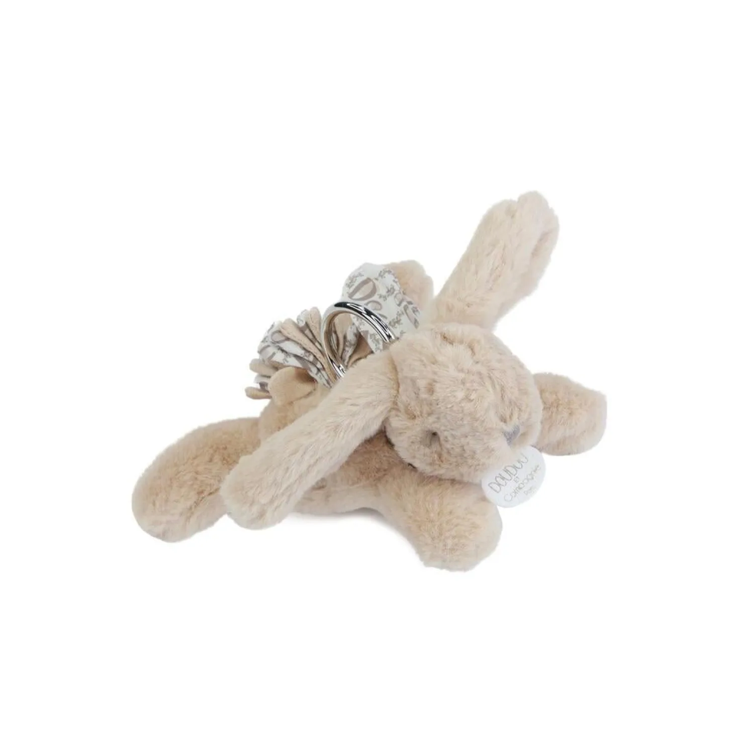Doudou & Compagnie Porte-clés bijoux de 6 sacs assortis Lapin doudou Multicolore 16 cm