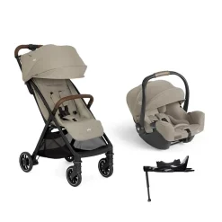 Duo Poussette PACT OAK + coque I-starter sandstone + base pivotante Encore                            de Joie