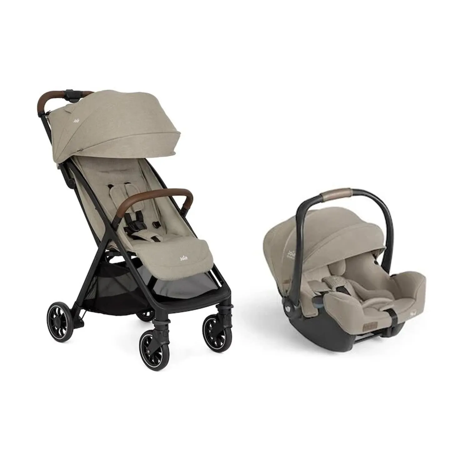 Duo Poussette PACT OAK + coque I-starter sandstone de Joie