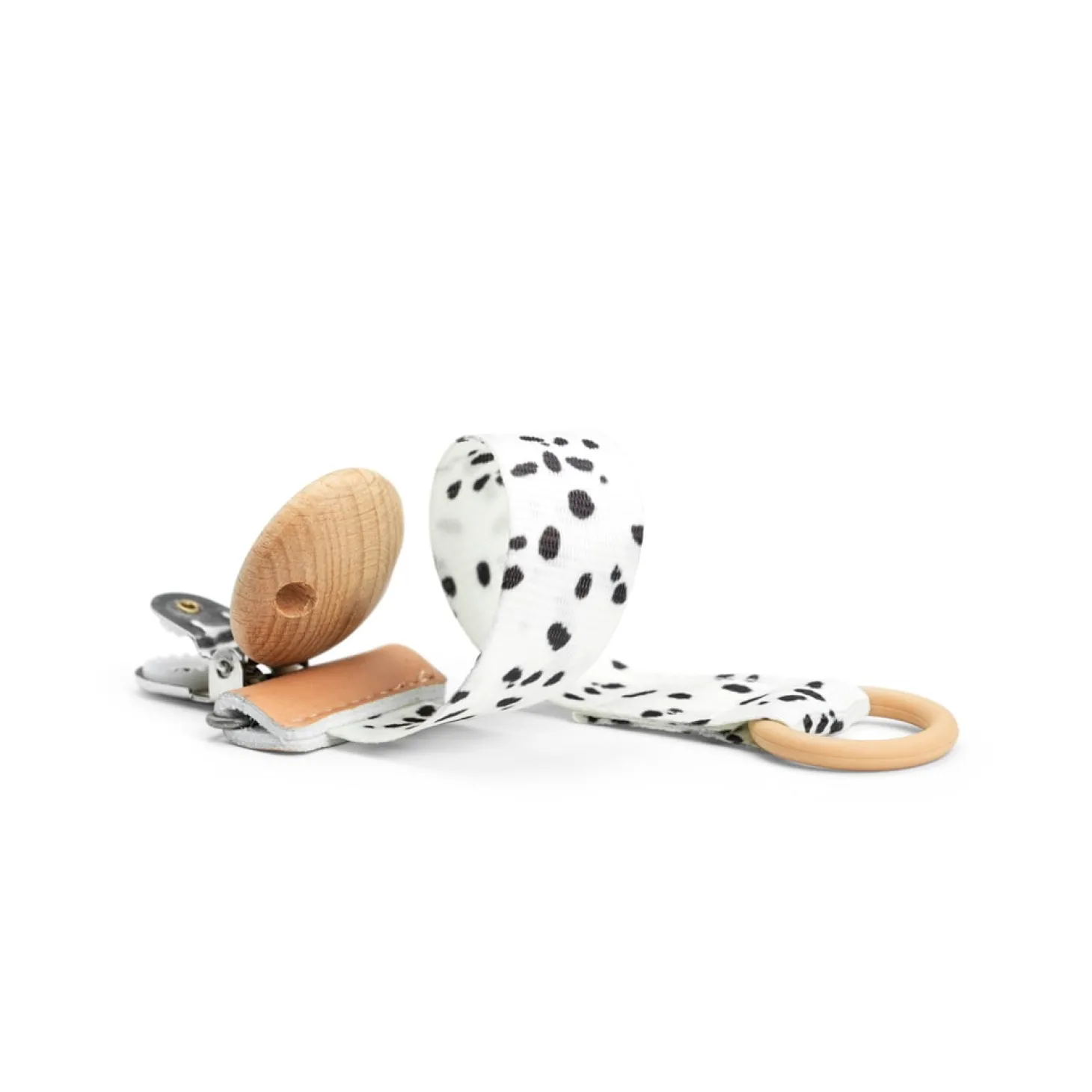 Elodie Détails Attache tétine en Bois Dalmatian Dots Multi