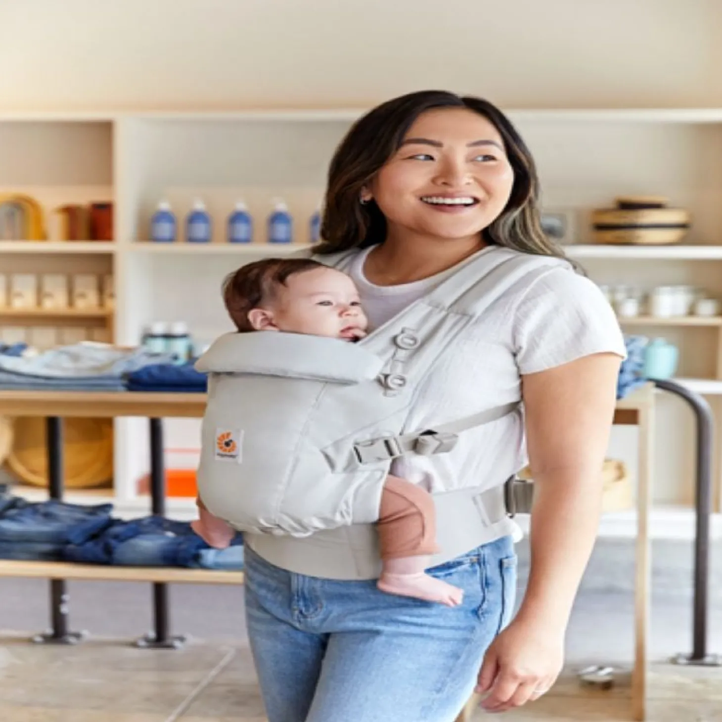 Ergobaby Porte-bébé Adapt SoftTouch Coton gris perle