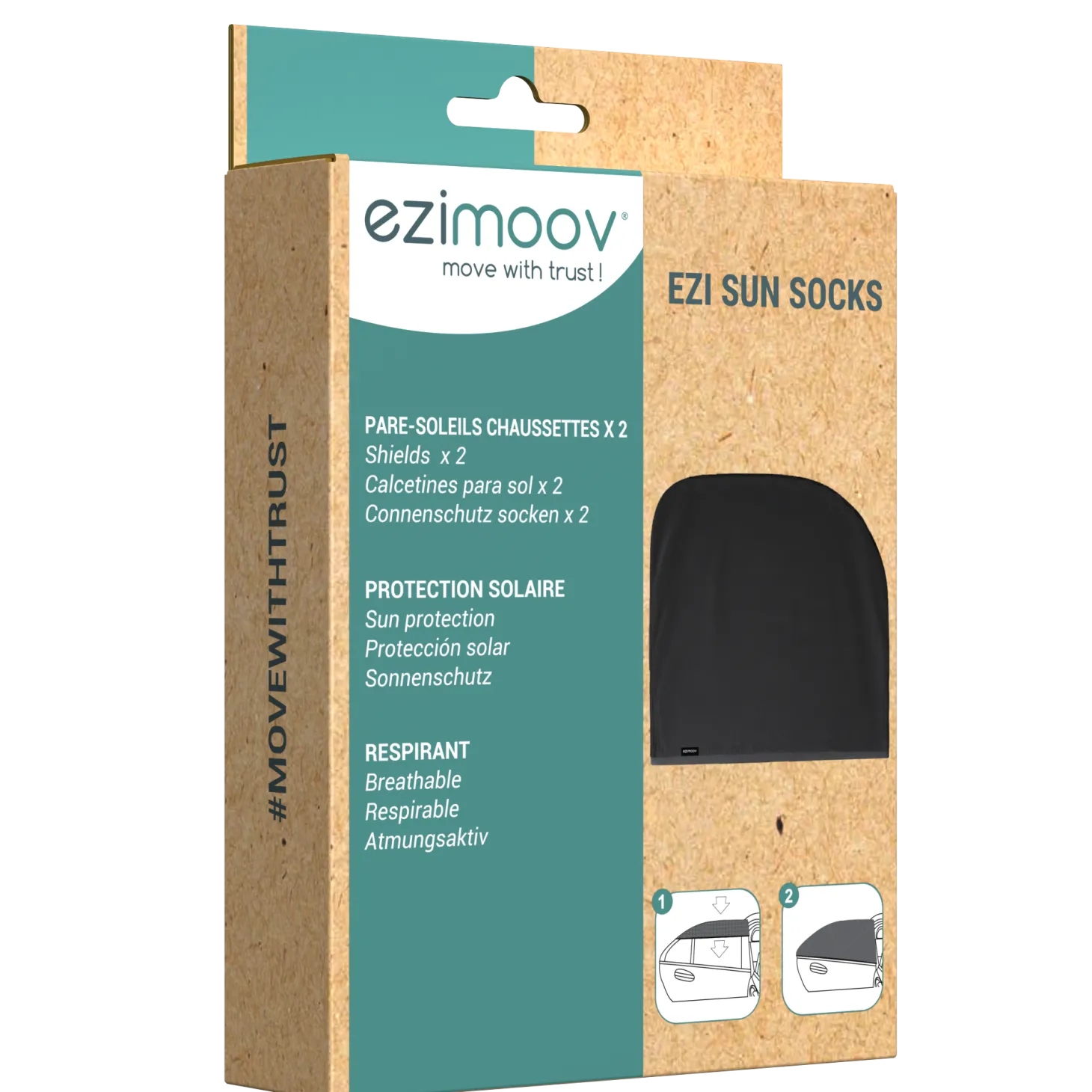 Ezimoov Pare soleil chaussette Sun Socks Noir