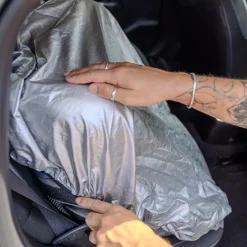 Ezimoov                    Protection thermique Ezi pour siège auto    Noir Et Alu