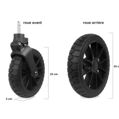Familidoo                    Pack roues tout terrain    Noir