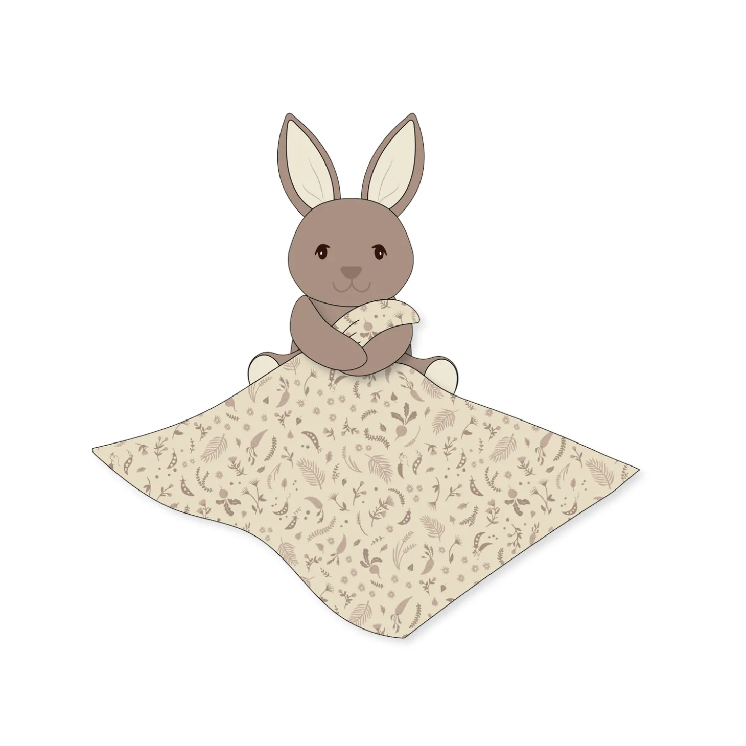 Filibabba Doudou plat Bella le lapin Multicolore