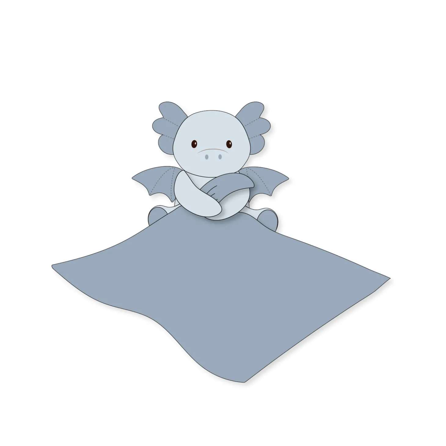Filibabba Doudou plat Dylan le dragon Multicolore