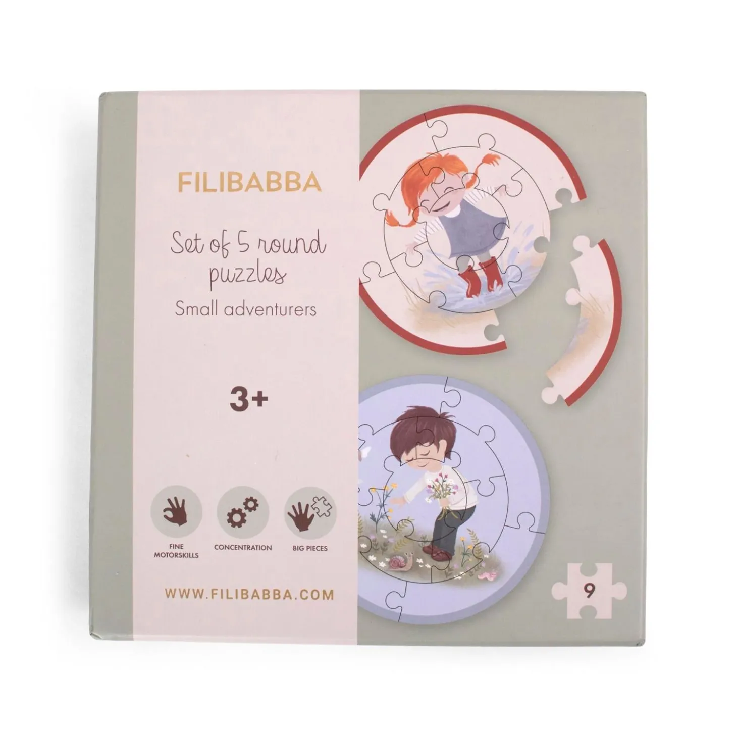 Filibabba Ensemble de 5 puzzles Petits aventuriers Multicolore