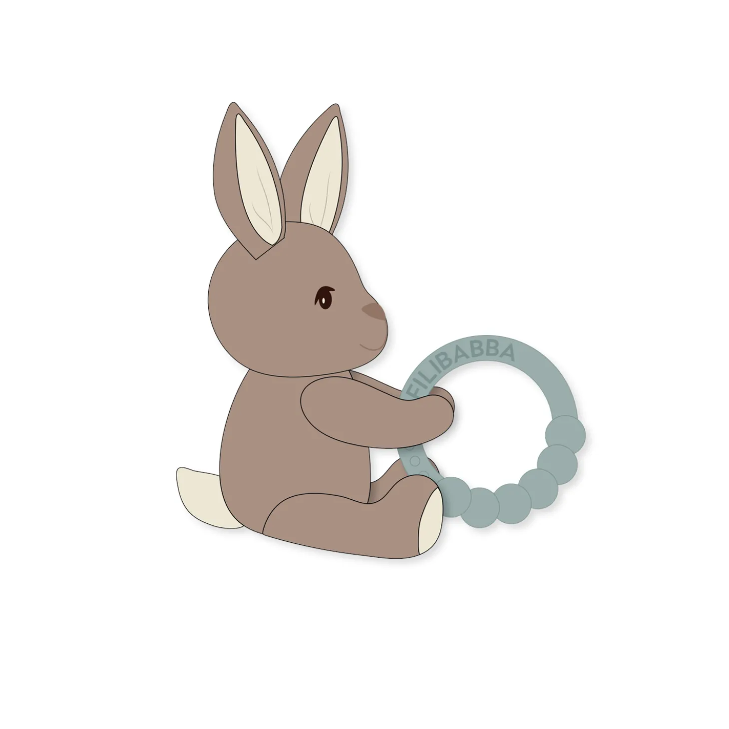 Filibabba Hochet avec anneau de dentition Bonnie le lapin Multicolore