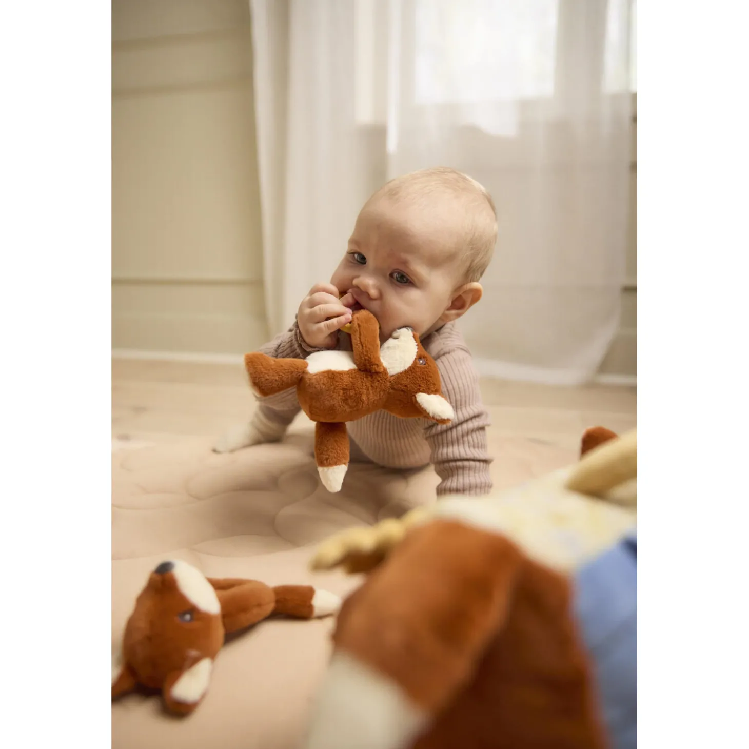 Filibabba Hochet avec anneau de dentition Freddy le renard Multicolore