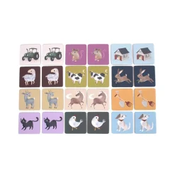 Filibabba                    Jeu Memory 24 pcs Animaux de la ferme    Multicolore