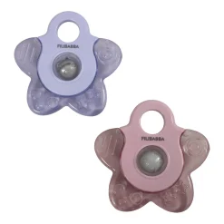 Filibabba                    Lot de 2 anneaux de dentition rafraîchissant étoile    Rose mix