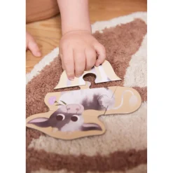 Filibabba Set de 3 mes 1ers puzzles Animaux de la ferme Multicolore