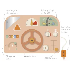 Filibabba Tableau d’activités voiture Multicolore