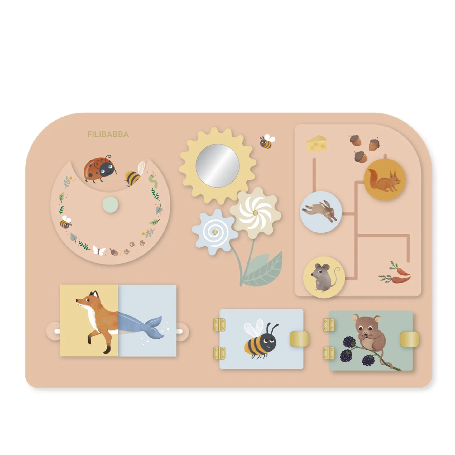Filibabba Tableau d’activités Amis de la forêt Multicolore
