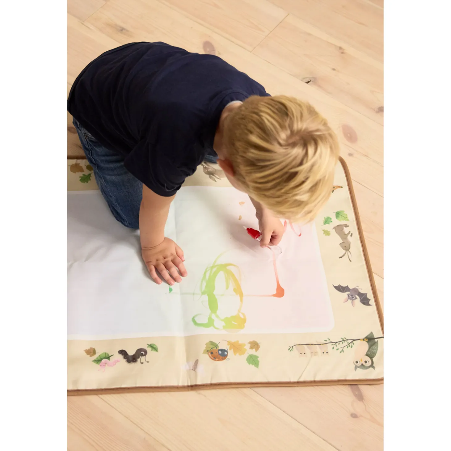 Filibabba Tapis de dessin à l’eau Amis de la forêt Multicolore