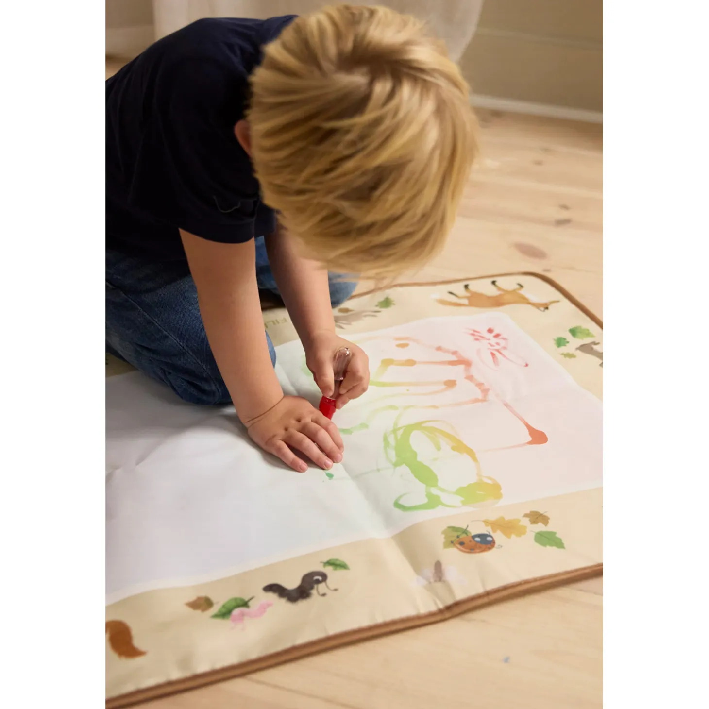 Filibabba Tapis de dessin à l’eau Amis de la forêt Multicolore