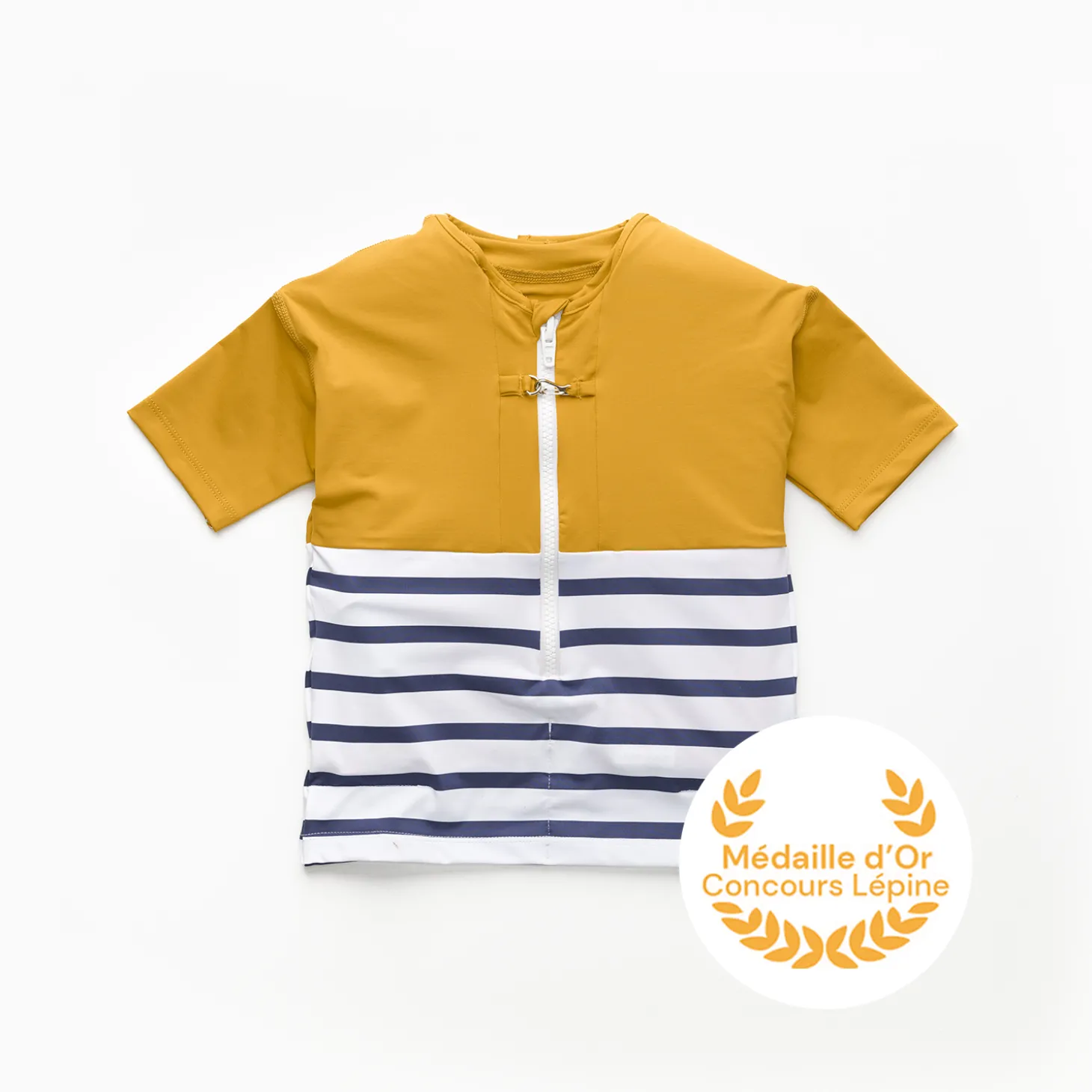 Floatee Tee-shirt anti-noyade manches courtes Jaune