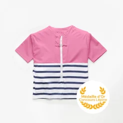 Floatee                    Tee-shirt anti-noyade manches courtes    Rose            3 ans